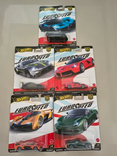 Miniatura hot Wheels Premium 1/64 Euro Speed lote completo