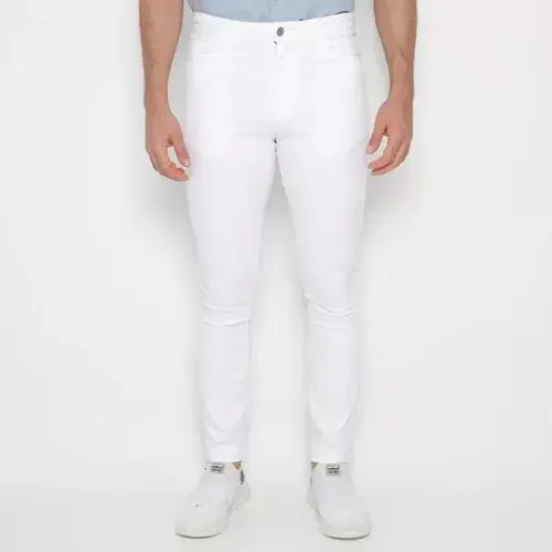 Calça Hering Skinny Sarja Branco - Masculina Ktp0n0asi N° 40 ,42, 44