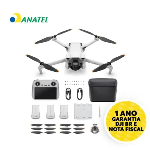 Drone DJI Mini 3 Fly More Combo Com Tela Anatel ( Lacrado, 1 Ano de Garantia )