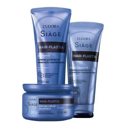 Kit Siage Hair plastia Shampoo+Condicionador+Máscara