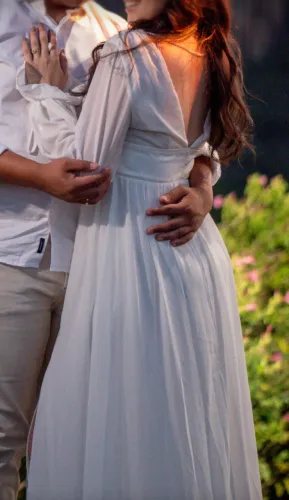 Vestido branco longo 