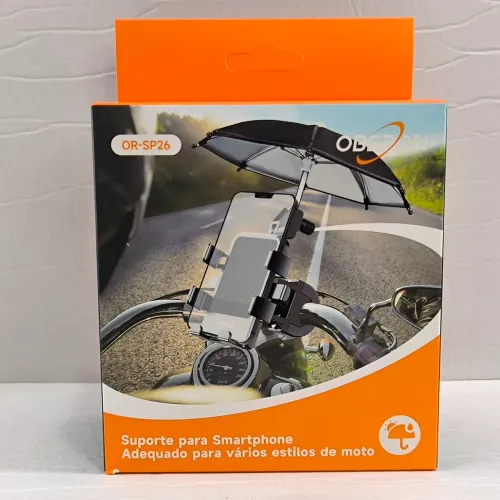 Suporte de celular para moto guarda chuva proteção contra o sol