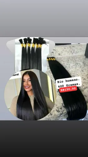 Mega Hair bio Humano 400 Gramas