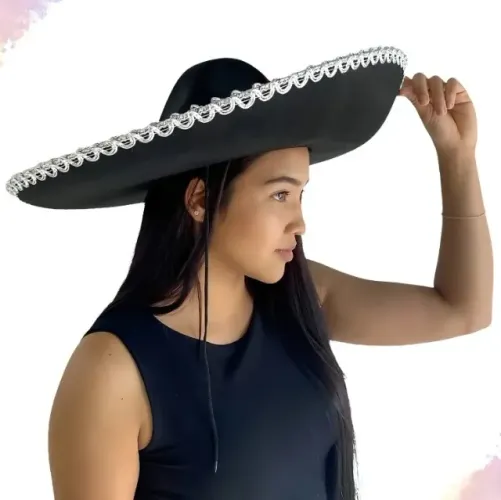 Chapéu Sombreiro Mexicano De Feltro Mariachi - NOVO