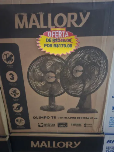 Ventilador grande mallory-novo lacrado