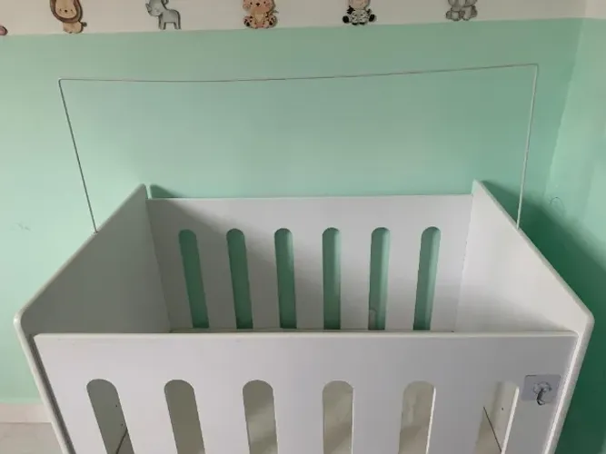 Mini Berço Moisés Júnior Infantil Branco com Colchão 