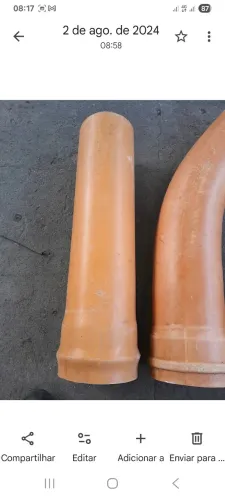 Cano de 1metro e   1 curva e outra meia curva de 150 milímetros  os 3 por 150 reais