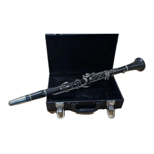 Clarinete G. Pruffer USA Silver Throat em Hard Huber Boquilha Premiere USA chaves opacas