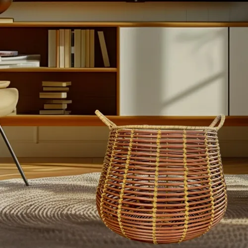 Cesto Decorativo Taioba Breton | NOVO | Rattan Natural Luxo