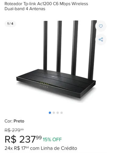 ROTEADOR TP-LINK GIGABYTE 1200