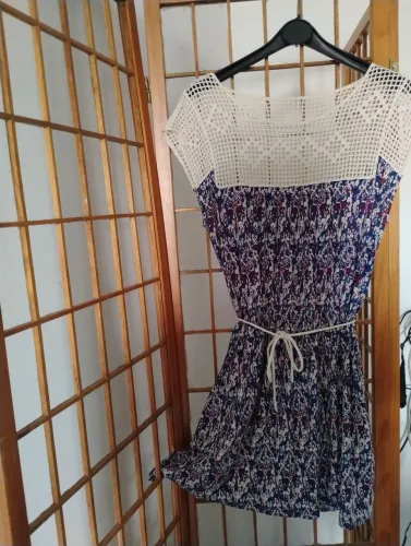 Vestido Crochê Floral Forever 21 Tam P