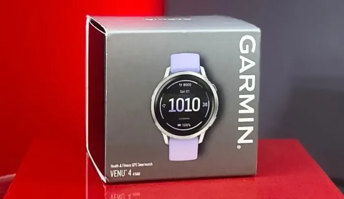 Garmin Relógio Venu 4 - 010-03013-01 - Silver / Periwinkle - 41MM - Produto Novo