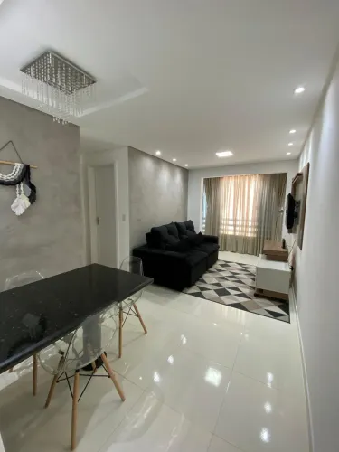 Apartamento mobiliado condomínio vista mar