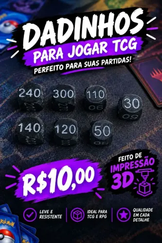 Dados Marcadores Pokémon 3D !!!