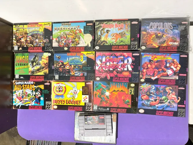 Cartucho super nintendo original fita jogo snes