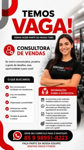 Consultora de vendas.