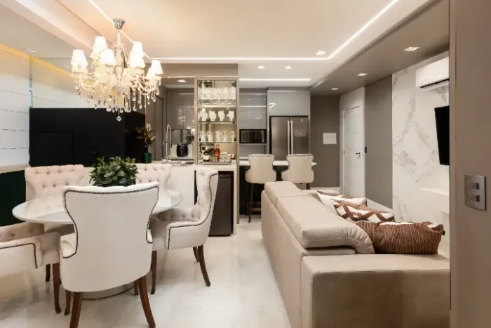 Apartamento alto padrão mobiliado 2 quartos (1 suíte) + 2 vagas - São Cristóvão | Criciúma