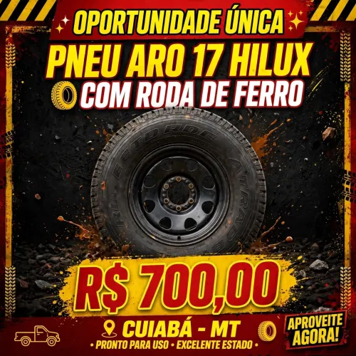 Peneu e roda de Hillux 
