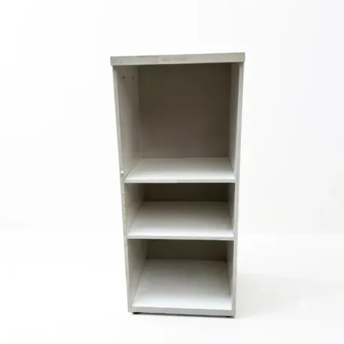 Armário Organizador Branco 3 nichos - Prateleiras - Com Detalhes - Altura 1,10m
