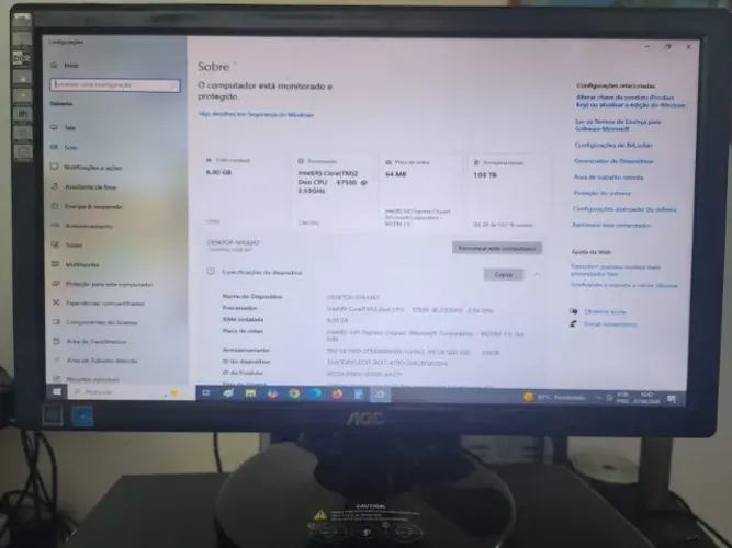 Monitor AOC 19"