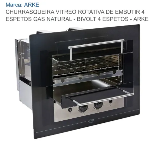 Churrasqueira a gás rotativa ARKE