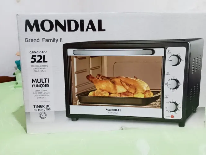 FORNO ELÉTRICO MONDIAL GRAND FAMILY II 52L - NOVINHO!