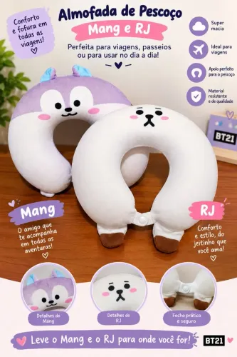 Bts/BT21 almofada de pescoço/produto original