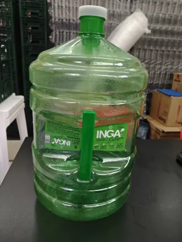 Galão de água 20L Verde com alça vazio