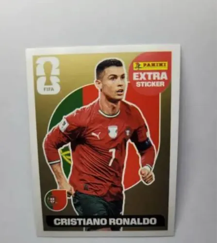 Figurinha Extra Sticker do Cristiano Ronaldo gold