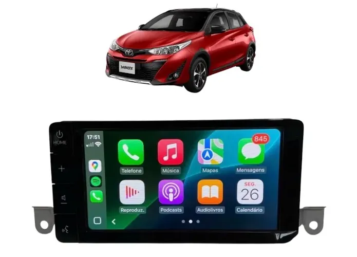 Multimidia Toyota Yaris 2019 A 2024 - Pv6020d104a