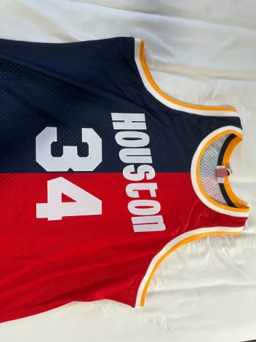 Camisa NBA Houston Rockets #34 Olajuwon - Mitchell & Ness Split - Nova Com Etiqueta