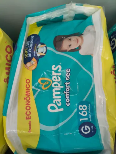 Fralda G Pampers 168 unidades