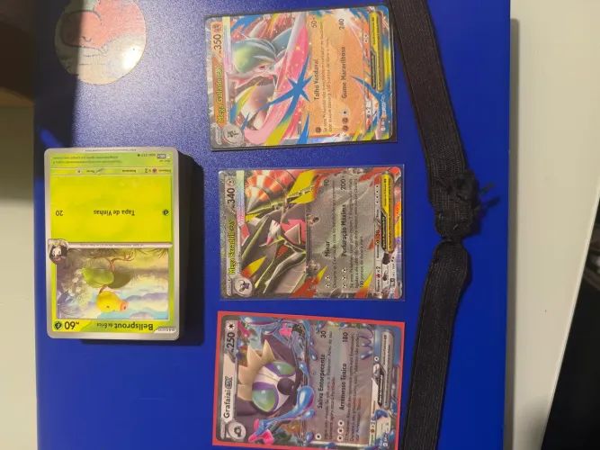 Pokémon 50 cartas comuns + 3 cartas ex