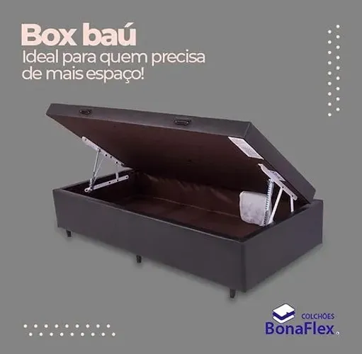 Base Box Bau Solteiro 88x188x42 - Bonaflex