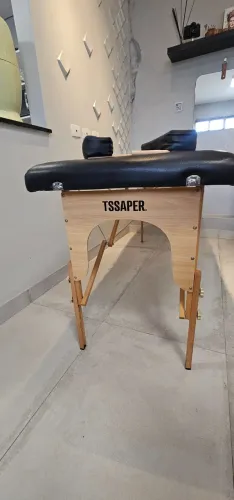 Maca de massagem portátil com regulagem de altura. Marca Tssaper.