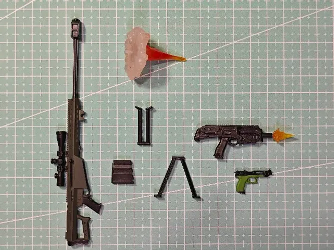 Miniaturas Armas para Action Figures em escala 1/12 Action Force Valaverse - Precisão