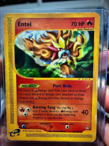 Entei 10/147 - Carta Pokémon Vintage - Aquapolis