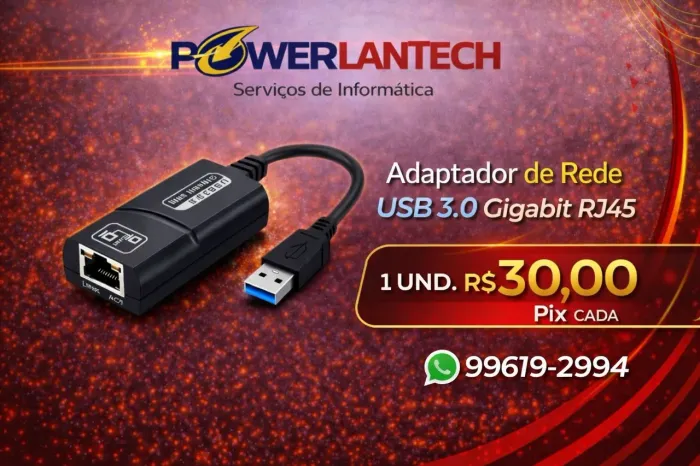 Adaptador de Rede Gigabit USB 3.0 - RJ45