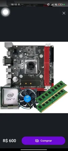 Kit i7 3770 16 ram placa mãe h61