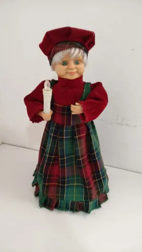 Boneca antiga mamãe noel 40cm