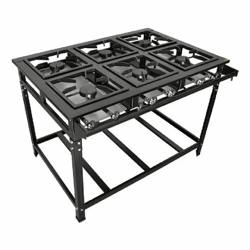 Fogão industrial 6 bocas de ferro fundido, NOVO, garantia, ALTA pressão e entrega GRÁTIS*