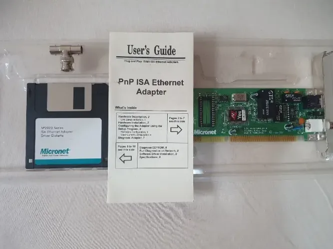 Placa de rede padão Isa 16 Bits nova no blister