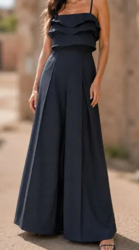 Macacão social feminino preto