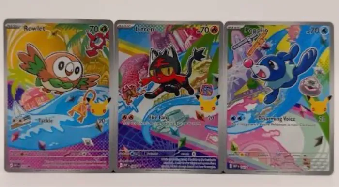 Trio de alola coleção de 30 anos