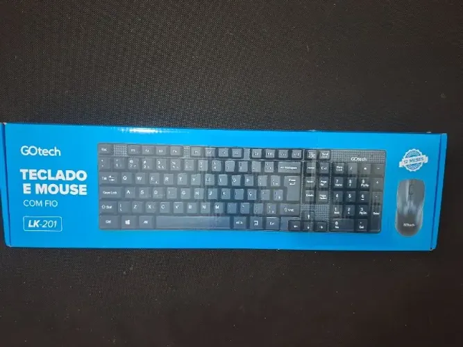 Kit Teclado e Mouse Com Fio GoTech LK-201 + Hub USB 4 Portas 2.0