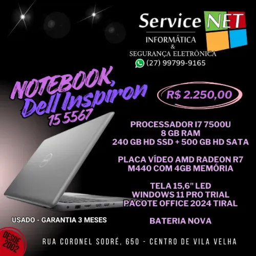 Notebook Dell Inspirom 15 5567