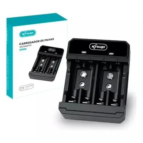 Carregador de Pilhas Knup CP602