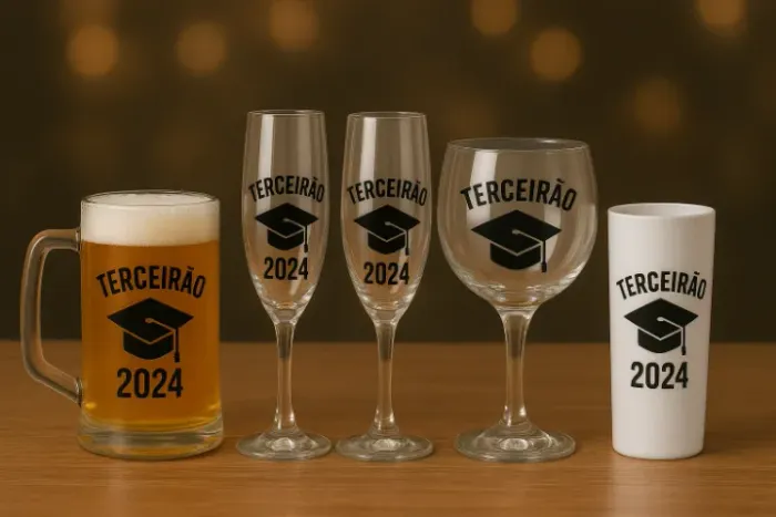 taças e copos personalizados para formatura