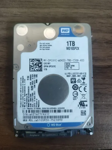 HD Notebook WD Blue 1TB SATA 2.5" - Saudável