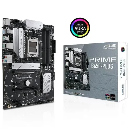 Placa Mãe Asus PRIME B650-PLUS, Chipset B650, AMD AM5, ATX, DDR5, 90MB1BS0-M0EAY0